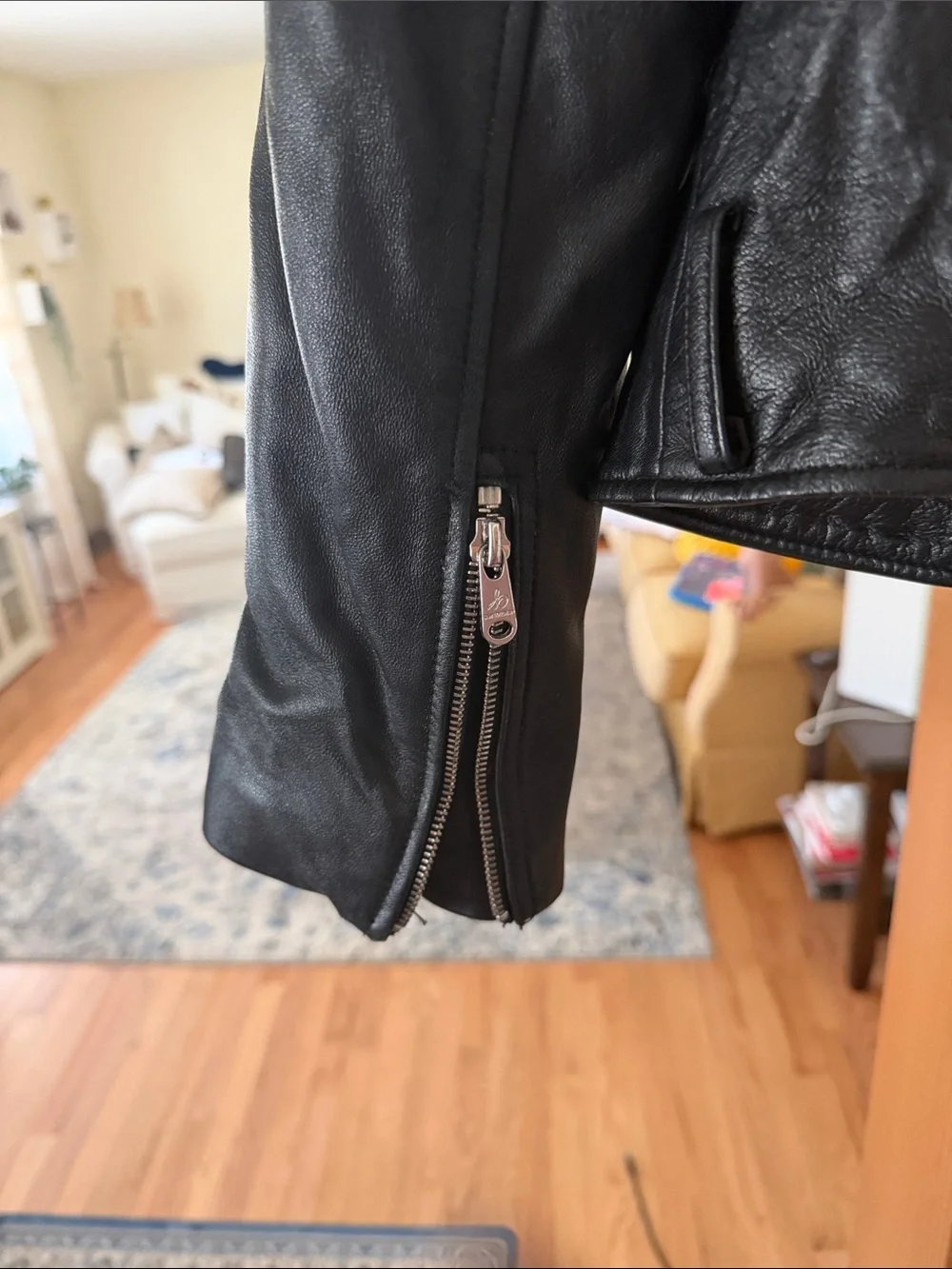 Sam Edelman Black 100% Lamb Leather Moto Biker Jacket Originally $598 - Picture 8 of 12